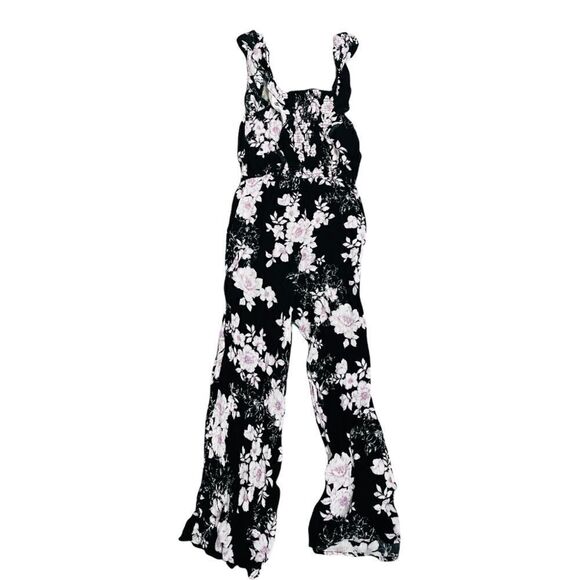 AMERICAN RAG Womens Smocked Front Ruffled Jumpsuit Romper Small - Picture 2 of 5